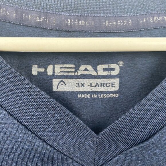 Head Mens T-Shirt 3XL V-Neck Hypertek Dark Blue Athletic - Picture 3 of 6